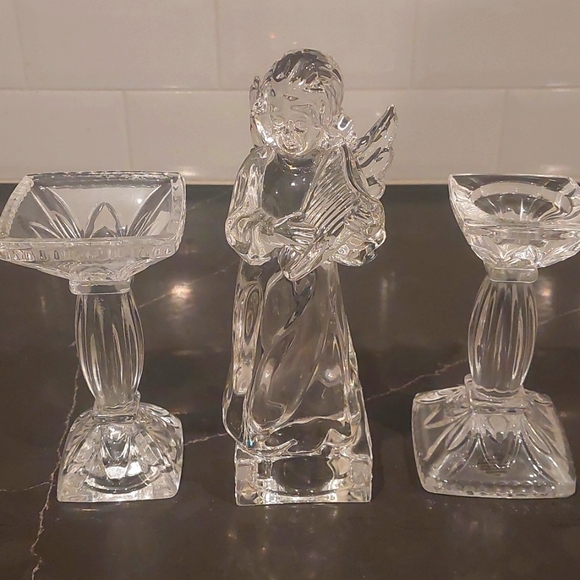 Shannon Crystal Other - Mikasa Crystal Angel ans Shannon Crystal Candlesticks